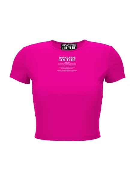Koszulka Versace Jeans Couture różowa