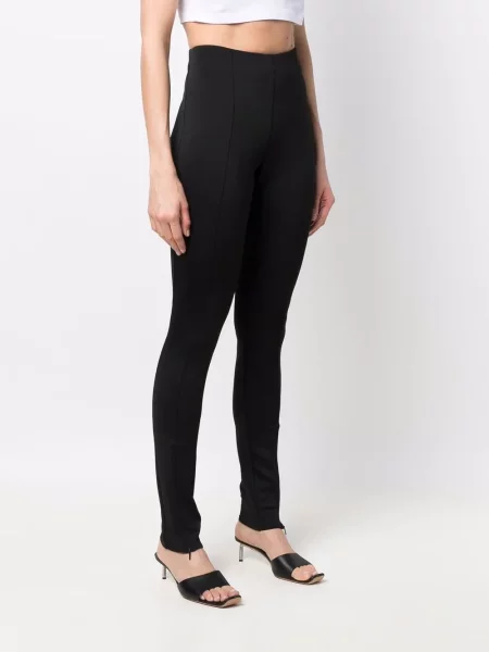 Skinny kalhoty s vysokým pasem Calvin Klein černé
