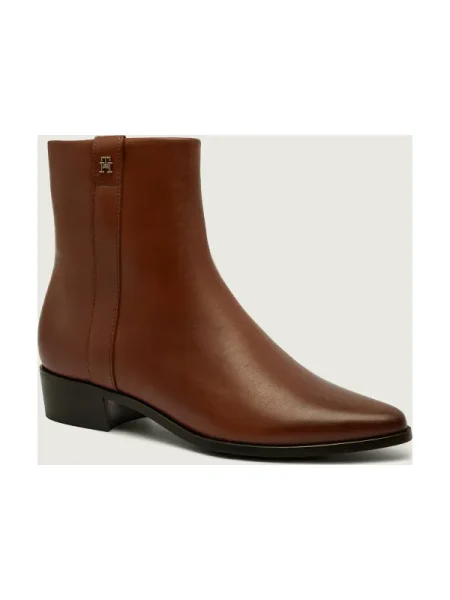 Tommy Hilfiger De piele botine maro