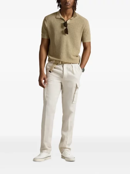 Haftowane сhinosy Polo Ralph Lauren polarowe niebieskie