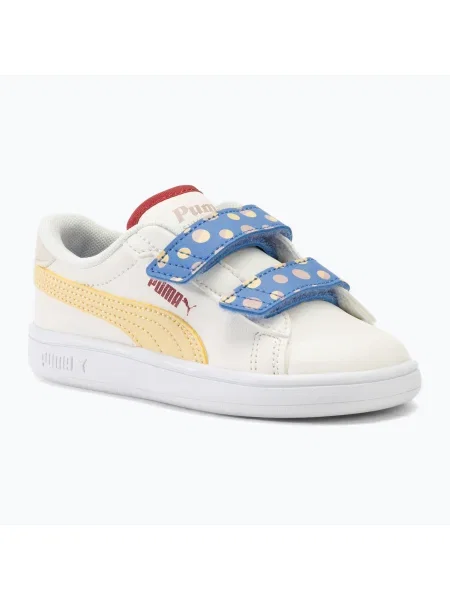 Детски обувки PUMA Smash Summer Camp V Inf warm white/chamomile/puma white бяло