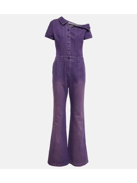 Salopetă Didu cu un umăr gol violet