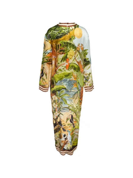 Rochie maxi Alemais cu imagine cu imprimeu tropical verde
