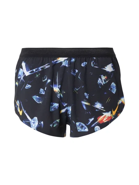 NIKE Pantaloni sport AROSWFT bleumarin / albastru pastel / portocaliu negru