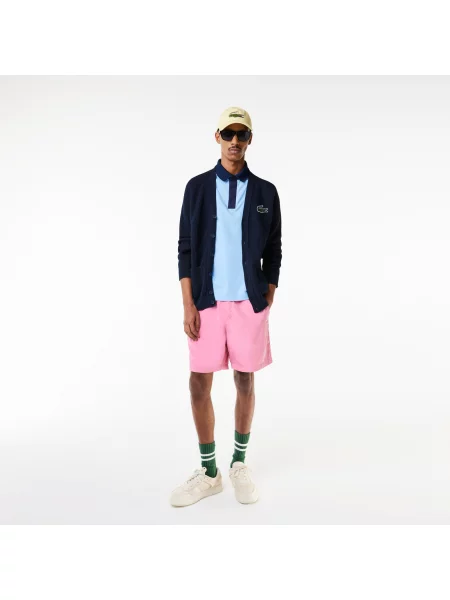 Lacoste Koszulka Polo Z Bawełny Organicznej Piqué niebieska