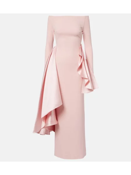 Maxi rochie maxi Solace London drapată de costum roz