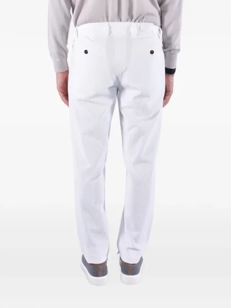 Pantaloni Eleventy de catifea cord alb