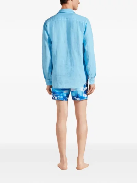 Ленена риза Vilebrequin синьо