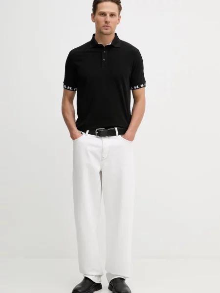 Tricou polo Karl Lagerfeld negru