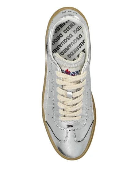 Sneakerși Dsquared2 din piele argintiu