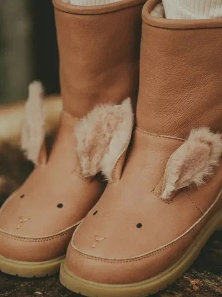 Donsje Дитячі шкіряні зимові черевики Wadudu Exclusive Boots Fluffy Bunny