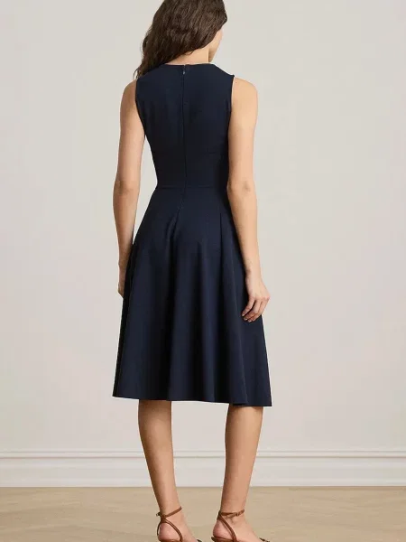 Lauren Ralph Lauren Šaty MODERN PONTE námornícka modrá