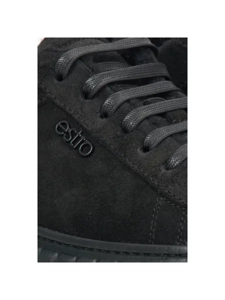 Велюровые кеды Estro черные