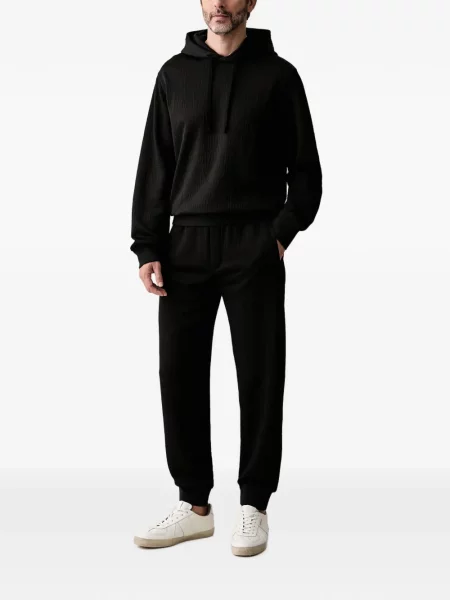 Жакардови бягане панталон Armani Exchange с автограф черно