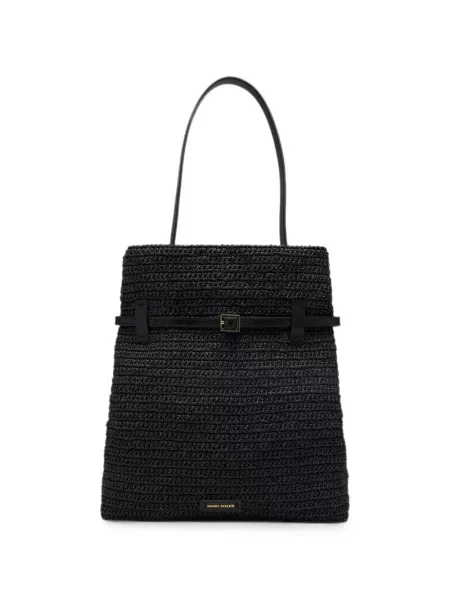 Geantă Manu Atelier tricotate negru