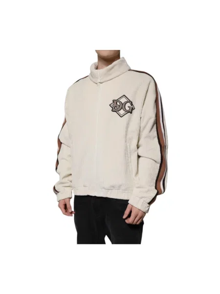 Kurtka Dolce And Gabbana z logo beżowa
