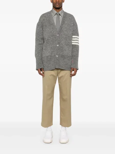 Cardigan Thom Browne de lână gri