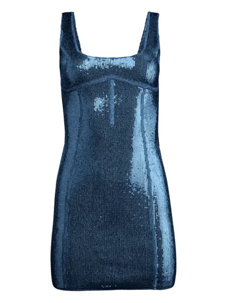 Rochie mini Fleur Du Mal cu paiete de costum albastru
