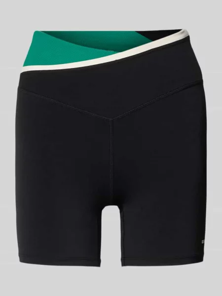 Szorty o kroju slim fit z detal z logo model Status' P.e Nation czarne
