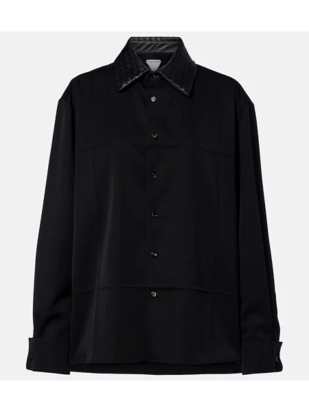 Cămașă Bottega Veneta din piele negru