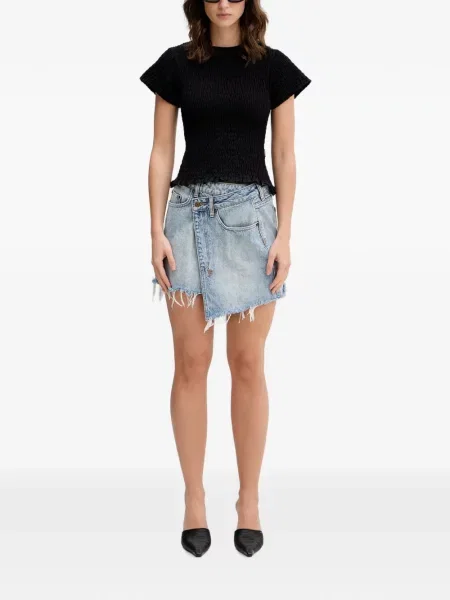 Tricou Vetements cu volane negru