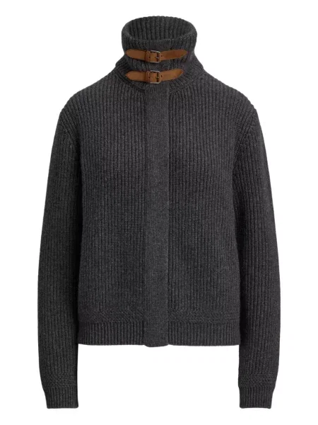 Kardigan Ralph Lauren Collection prążkowany szary