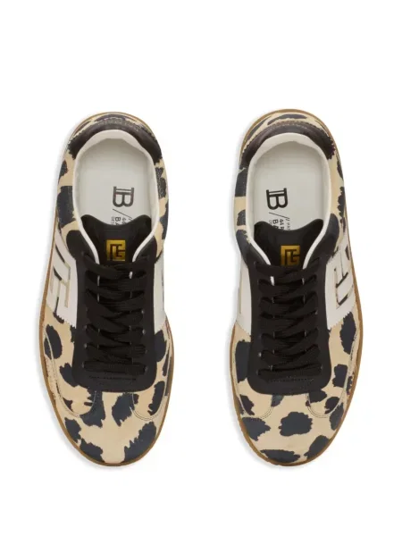 Sneakerși Balmain cu imagine cu model leopard