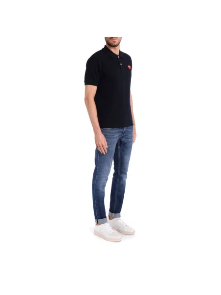 Koszulka polo Comme Des Garcons Play niebieska
