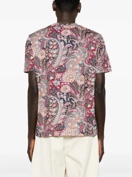 Тениска Etro с принт с пейсли десен червено