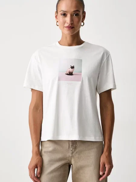 Twinset tricou pentru femei din alb