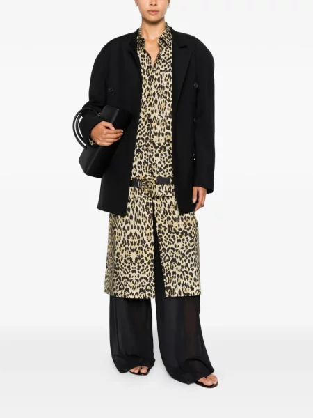 Rochie tip cămașă Marie Adam-leenaerdt cu imagine cu model leopard