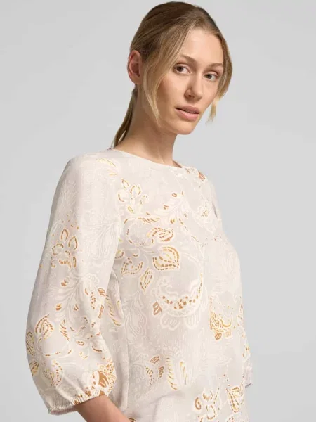 Bluzka o kroju regular fit z nadrukiem paisley na całej powierzchni Comma