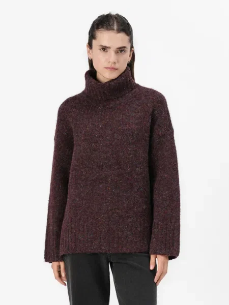 VERO MODA Pulover VMINGRID vinsko rdeča