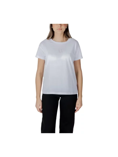 Koszulka Armani Exchange z logo biała