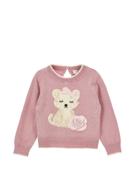 Sweter dziecięcy Monnalisa różowy