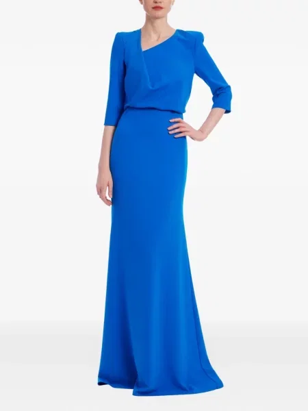 Sukienka Badgley Mischka drapowana niebieska