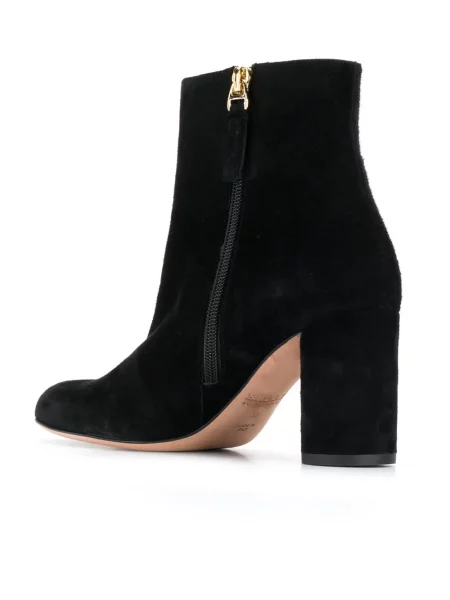 Botine Bally cu tepi cu toc bloc negru