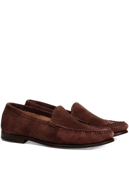 Pantofi loafer Fursac din piele de căprioară maro