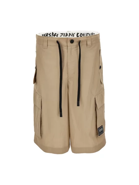 Szorty jeansowe Versace Jeans Couture brązowe