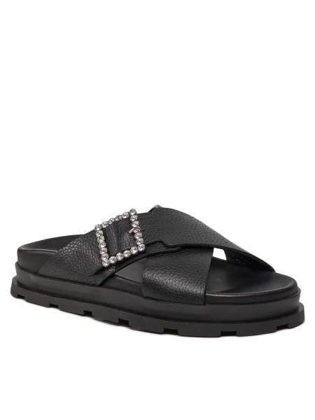 Шлепанцы Pollini черные