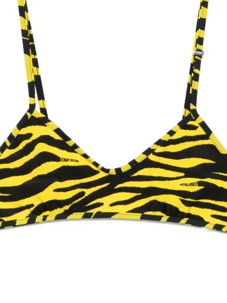 Tigriscsíkos bikini The Attico nyomtatás sárga
