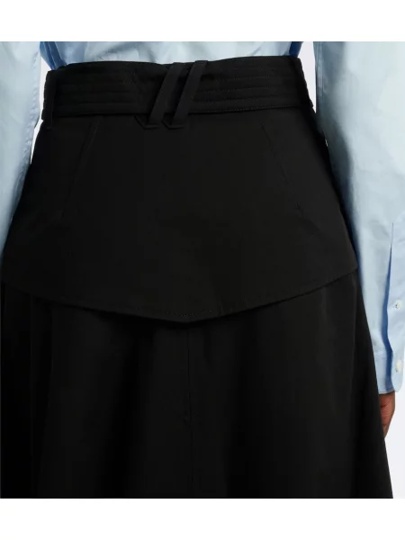 Asimetrično maxi krilo Burberry črna