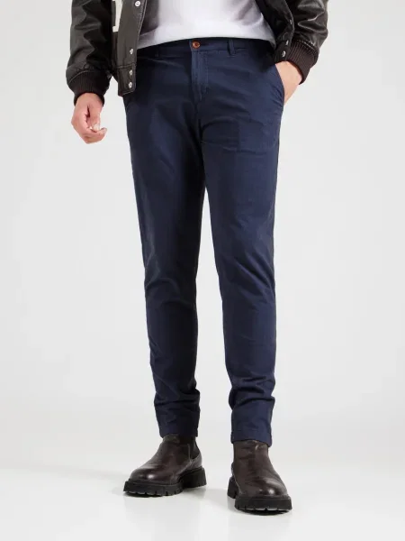 JACK & JONES Chino hlače JPSTMARCO JJERIK mornarska