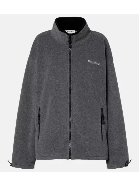 Top Miu Miu polarowy szary