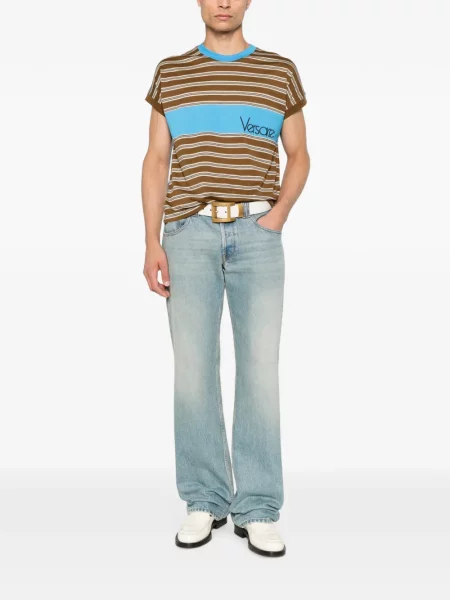 Tricou Versace cu broderie maro