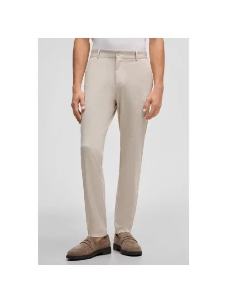 Strellson Spodnie Garniturowe Tius Slim Fit Z Dżerseju beige beżowe
