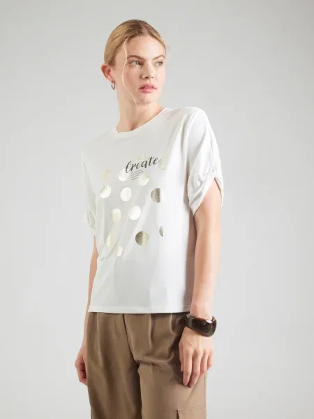 ONLY Tricou ONLFREE auriu / negru / murdar alb