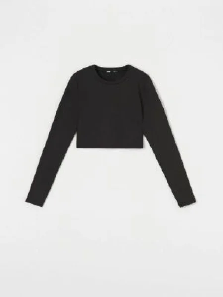 Sinsay Halenka s dlouhými rukávy černá