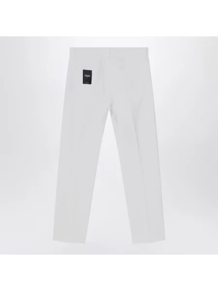 Jeansy straight leg Fendi białe