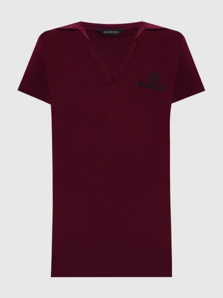 Поло Balenciaga бордовое